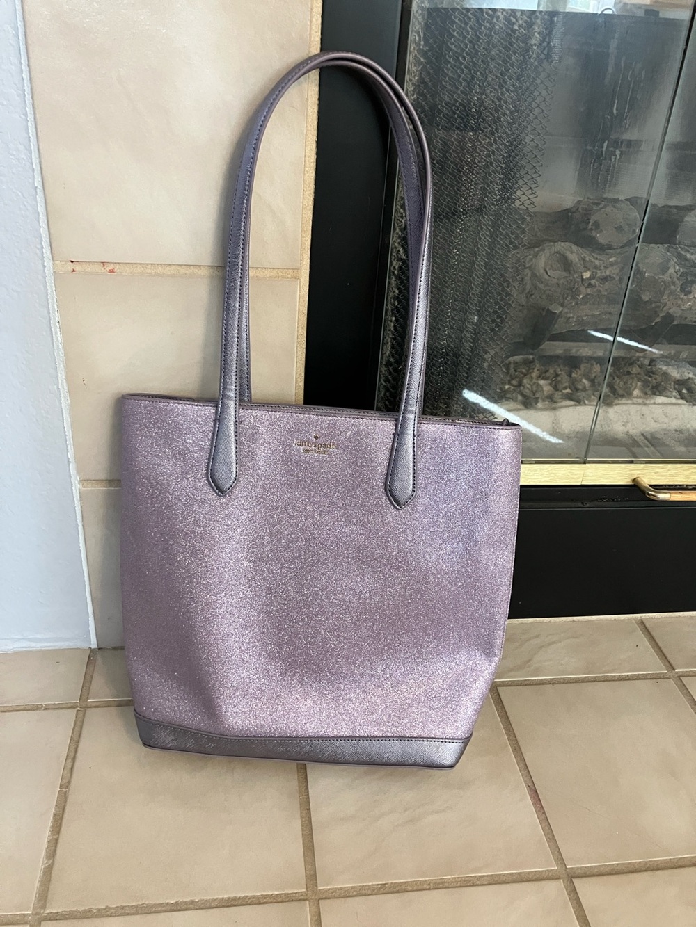kate spade shimmering lavender tote